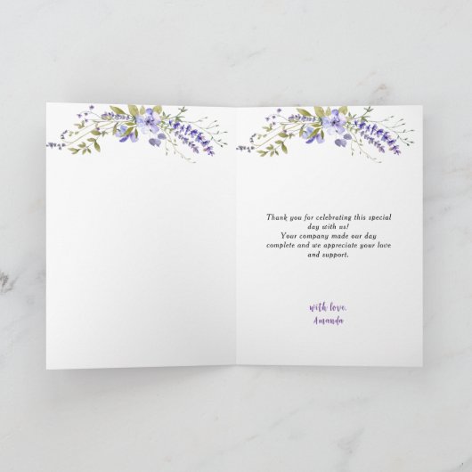 Peter Rabbit Paarse Bedankkaart (Binnen)