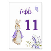 Peter Rabbit Paarse tafel nummer Kaart (Achterkant)