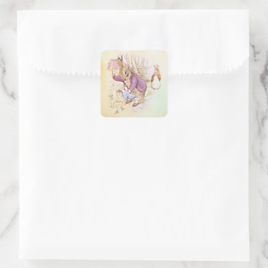 Peter Rabbit (pap) Square Sticker (Tas)
