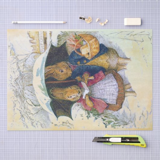 Peter Rabbit (paraplu) Weefselpapier Tissuepapier (Craft)