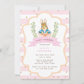 Peter Rabbit Pastel Pink Girl Baby shower Kaart (Voorkant)
