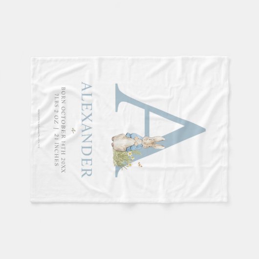 Peter Rabbit | Persoonlijke brief A Fleece Deken (Voorkant (Horizontaal))