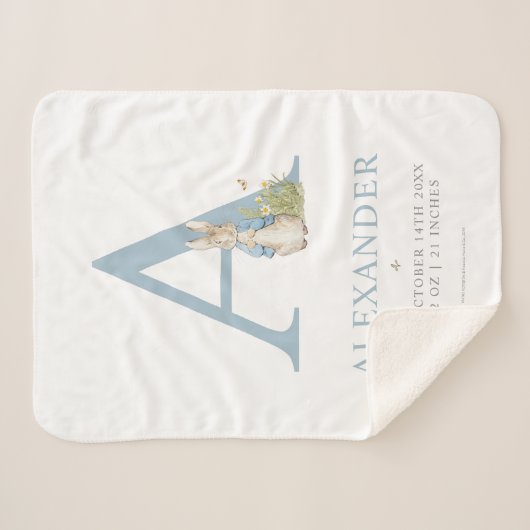 Peter Rabbit | Persoonlijke brief A Sherpa Deken (Voorkant (horizontaal))