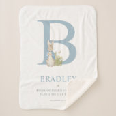 Peter Rabbit | Persoonlijke brief B Sherpa Deken (Voorkant)