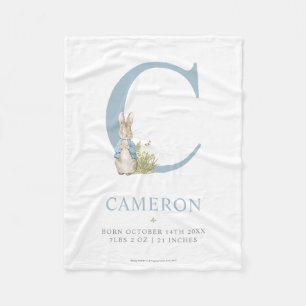 Peter Rabbit   Persoonlijke brief C Fleece Deken