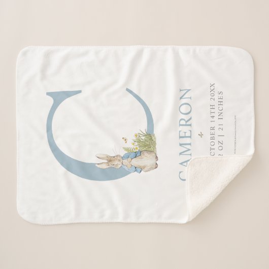 Peter Rabbit | Persoonlijke brief C Sherpa Deken (Voorkant (horizontaal))