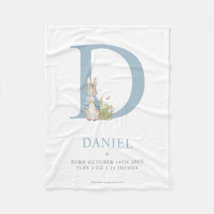 Peter Rabbit   Persoonlijke brief D Fleece Deken