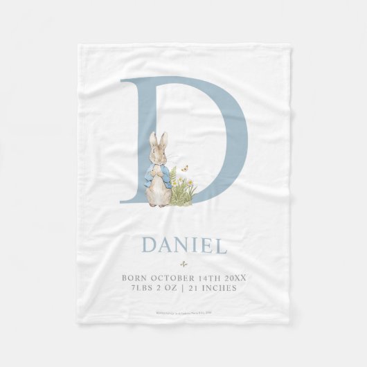 Peter Rabbit | Persoonlijke brief D Fleece Deken (Voorkant)