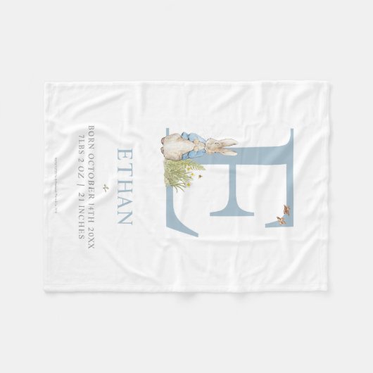 Peter Rabbit | Persoonlijke brief E Fleece Deken (Voorkant (Horizontaal))
