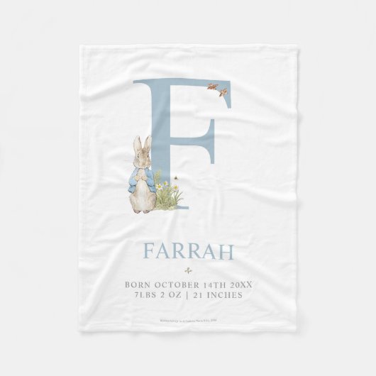 Peter Rabbit | Persoonlijke brief F Fleece Deken (Voorkant)