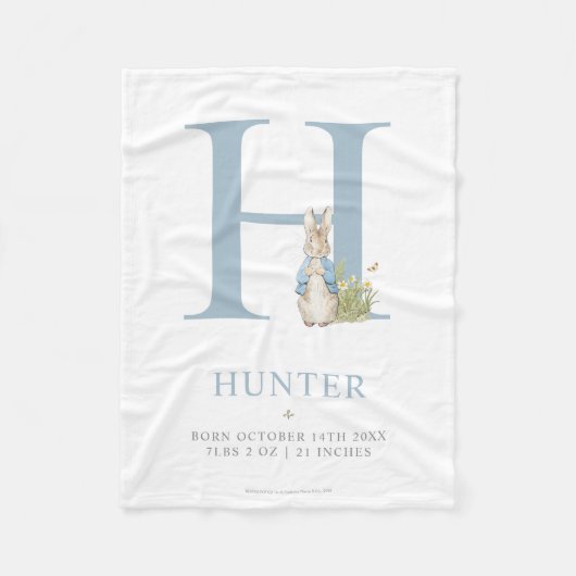 Peter Rabbit | Persoonlijke brief H Fleece Deken (Voorkant)