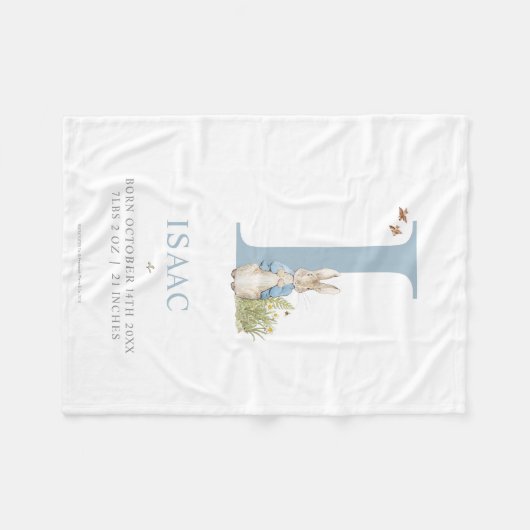 Peter Rabbit | Persoonlijke brief I Fleece Deken (Voorkant (Horizontaal))