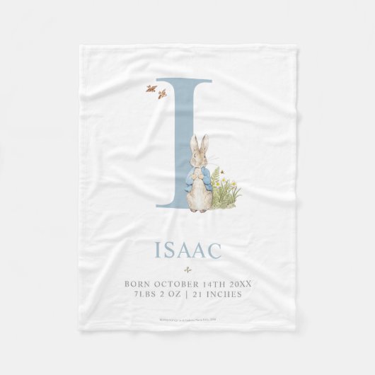Peter Rabbit | Persoonlijke brief I Fleece Deken (Voorkant)