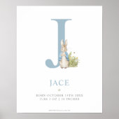 Peter Rabbit | Persoonlijke brief J Poster (Voorkant)