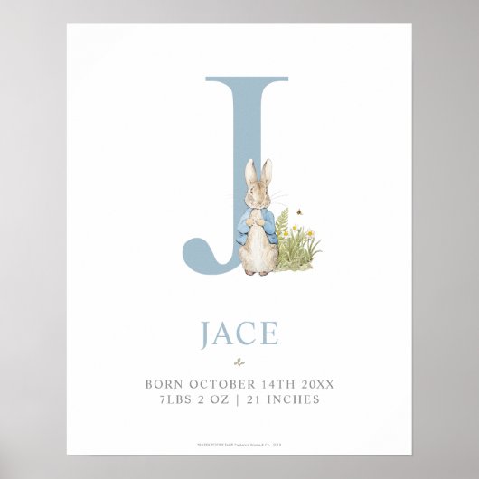 Peter Rabbit | Persoonlijke brief J Poster (Voorkant)