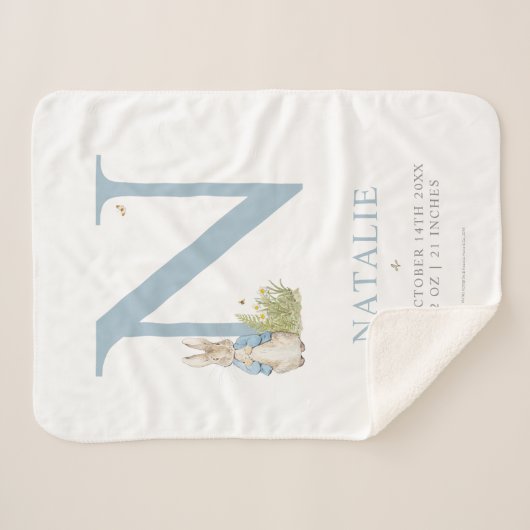 Peter Rabbit | Persoonlijke brief N Sherpa Deken (Voorkant (horizontaal))