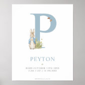 Peter Rabbit | Persoonlijke brief P Poster (Voorkant)