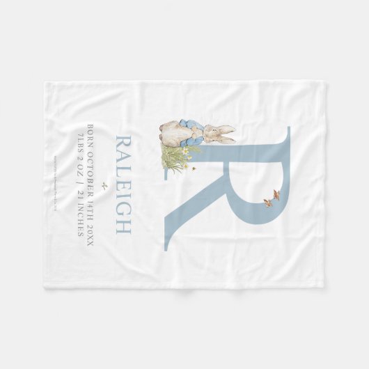 Peter Rabbit | Persoonlijke brief R Fleece Deken (Voorkant (Horizontaal))