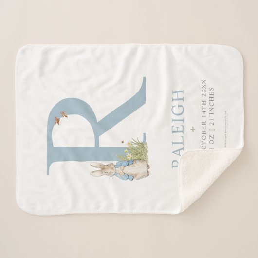 Peter Rabbit | Persoonlijke brief R Sherpa Deken (Voorkant (horizontaal))
