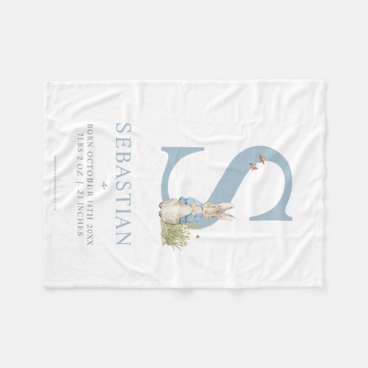 Peter Rabbit | Persoonlijke brief S Fleece Deken (Voorkant (Horizontaal))