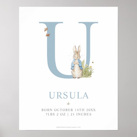Peter Rabbit | Persoonlijke brief U Poster (Voorkant)