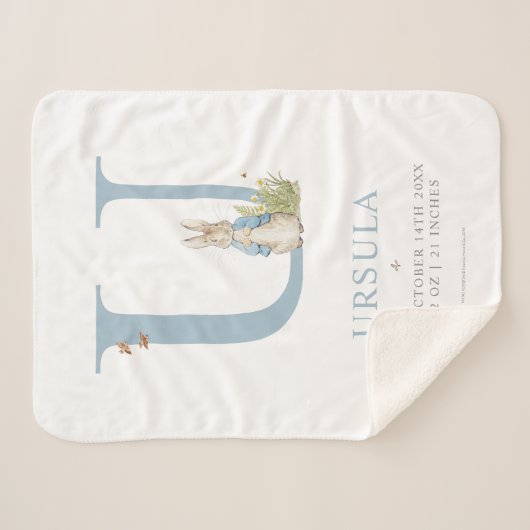 Peter Rabbit | Persoonlijke brief U Sherpa Deken (Voorkant (horizontaal))