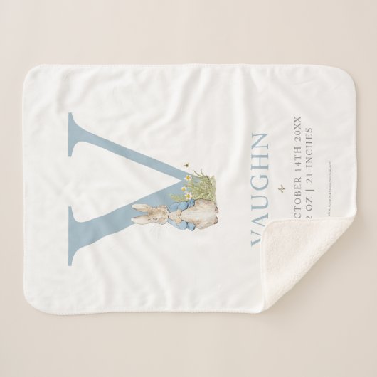 Peter Rabbit | Persoonlijke brief V Sherpa Deken (Voorkant (horizontaal))