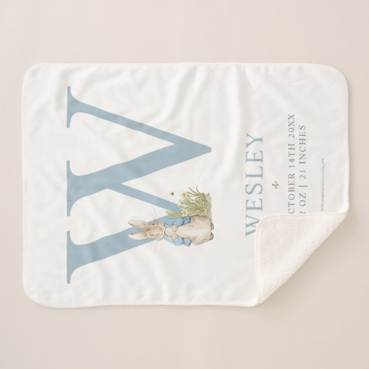 Peter Rabbit | Persoonlijke brief W Sherpa Deken (Voorkant (horizontaal))