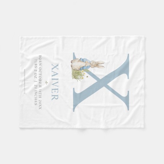 Peter Rabbit | Persoonlijke brief X Fleece Deken (Voorkant (Horizontaal))