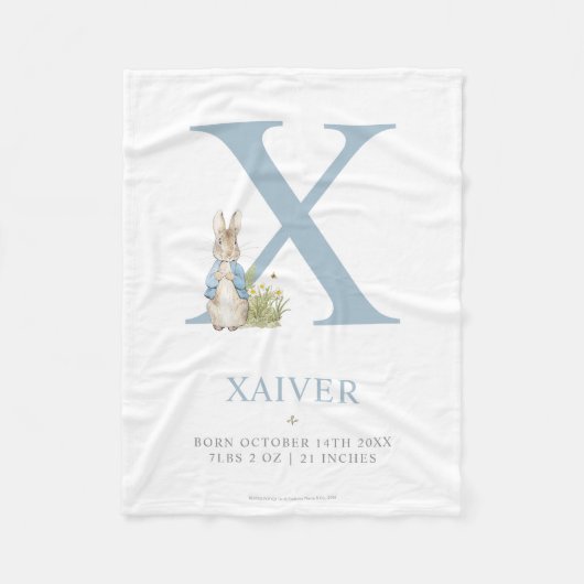 Peter Rabbit | Persoonlijke brief X Fleece Deken (Voorkant)