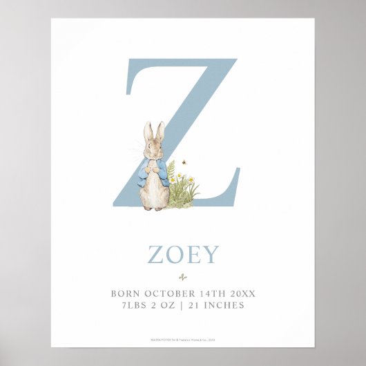 Peter Rabbit | Persoonlijke brief Z Poster (Voorkant)