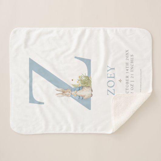 Peter Rabbit | Persoonlijke brief Z Sherpa Deken (Voorkant (horizontaal))