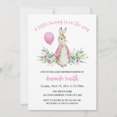 Peter Rabbit Pink Baby shower Kaart (Voorkant)