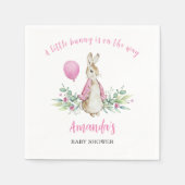 Peter Rabbit Pink Baby shower Servet (Voorkant)