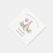 Peter Rabbit Pink Baby shower Servet (Hoek)
