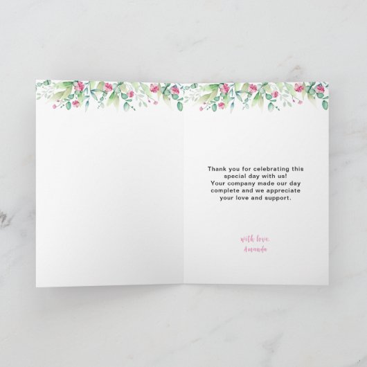 Peter Rabbit Pink Bedankkaart (Binnen)