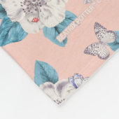 Peter Rabbit | Pink Floral Garden Pattern Fleece Deken (Hoek)