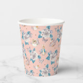 Peter Rabbit | Pink Floral Garden Pattern Papieren Bekers (Voorkant)