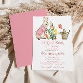 Peter Rabbit Pink Girl Baby shower Uitnodiging