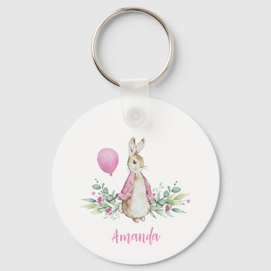 Peter Rabbit Pink Sleutelhanger (Voorkant)