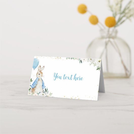 Peter Rabbit Place Card Verjaardagsfeest Plaatskaartje (Voorkant)