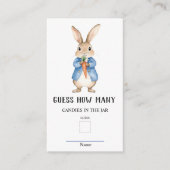 Peter Rabbit raad eens hoeveel Baby shower spel Informatiekaartje (Voorkant)