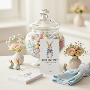 Peter Rabbit raad eens hoeveel Baby shower spel Informatiekaartje