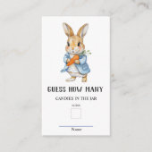 Peter Rabbit raad eens hoeveel Baby shower spel Informatiekaartje (Voorkant)