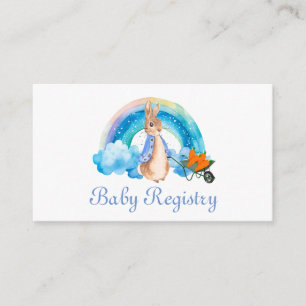 Peter Rabbit Rainbow Carrots Baby Registry Informatiekaartje