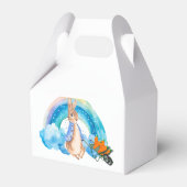 Peter Rabbit Rainbow Carrots Boy Baby shower Bedankdoosjes (Achterkant)