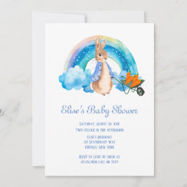 Peter Rabbit Rainbow Carrots Boy Baby shower Kaart