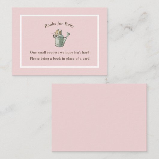 Peter Rabbit Roze  Baby Boek Informatiekaartje (Voorkant / Achterkant)