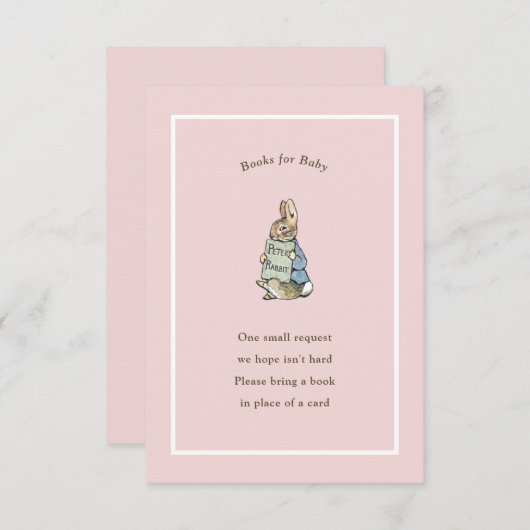 Peter Rabbit Roze Baby Boek Informatiekaartje (Voorkant / Achterkant)