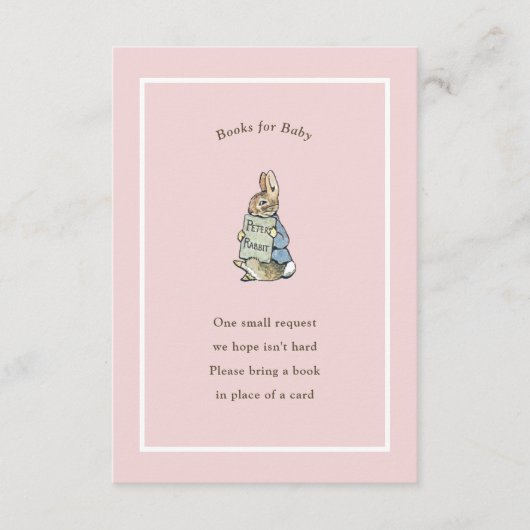 Peter Rabbit Roze Baby Boek Informatiekaartje (Voorkant)